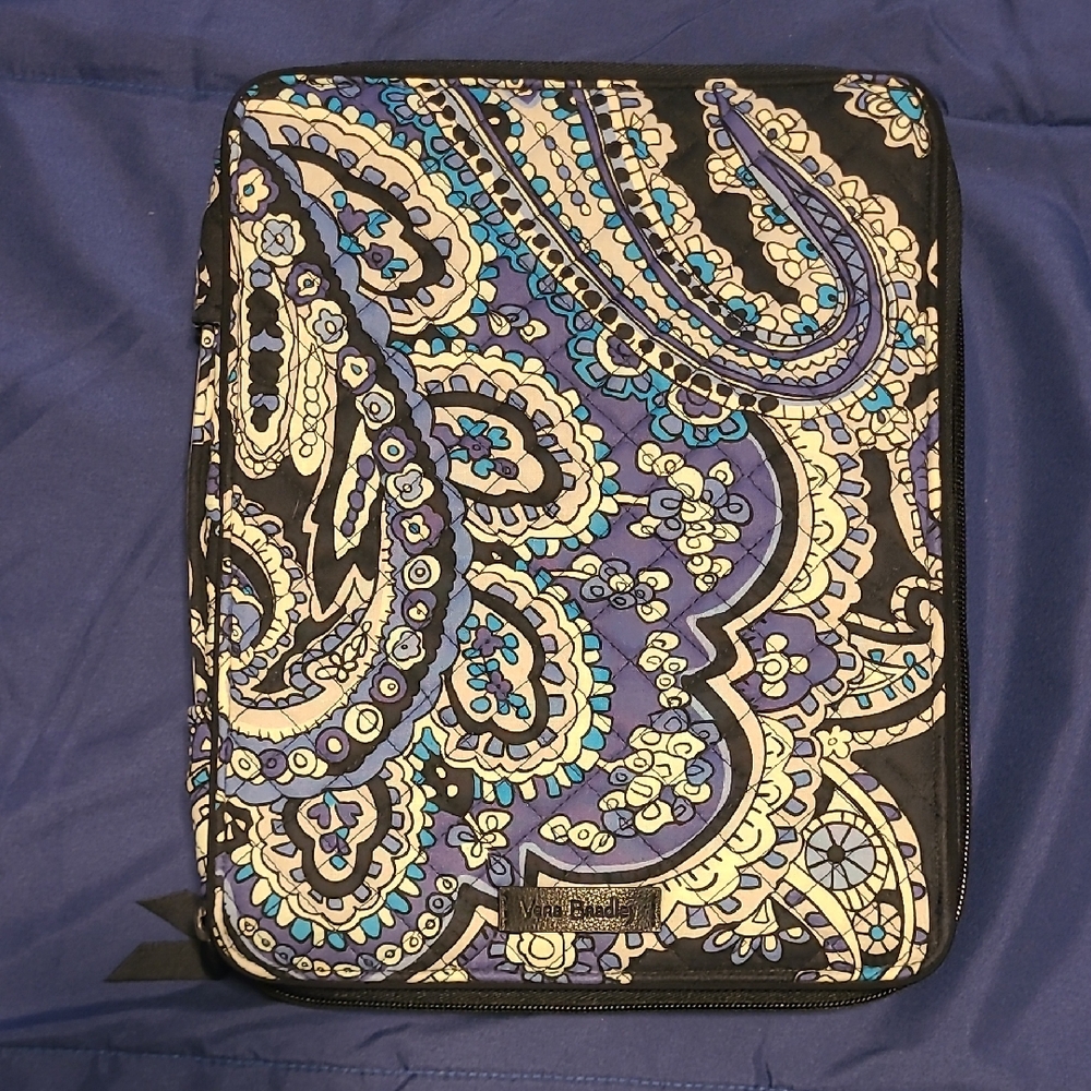 Vera Bradley Blue Paisley Portfolio Or Tablet Case